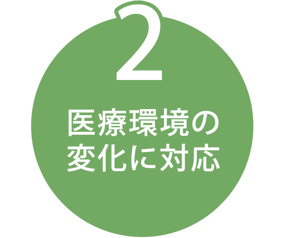 2 医療環境の変化に対応